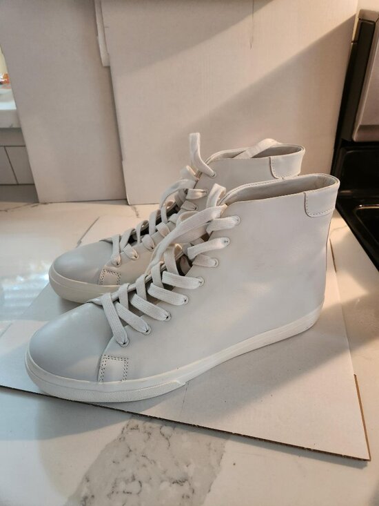 Vince Other - Vince White Leather High Top Sneakers Size 10 Men's Luxury